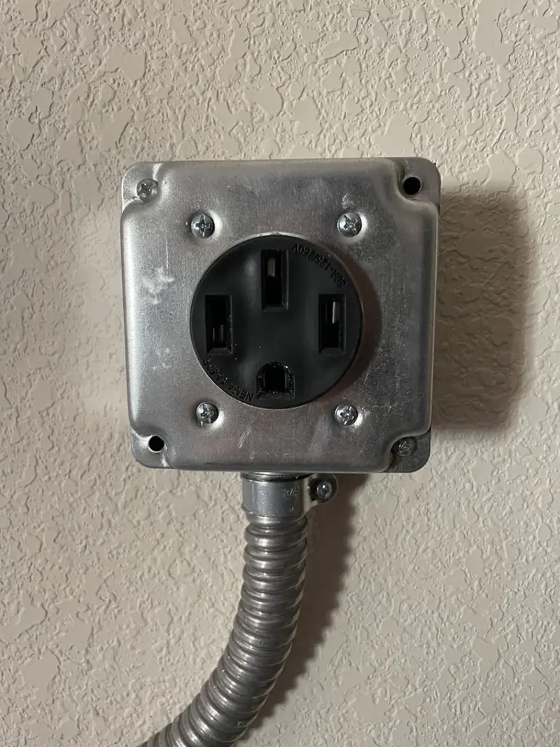 NEMA 14-50 outlet installed for Smart Home Electrical in Quincy