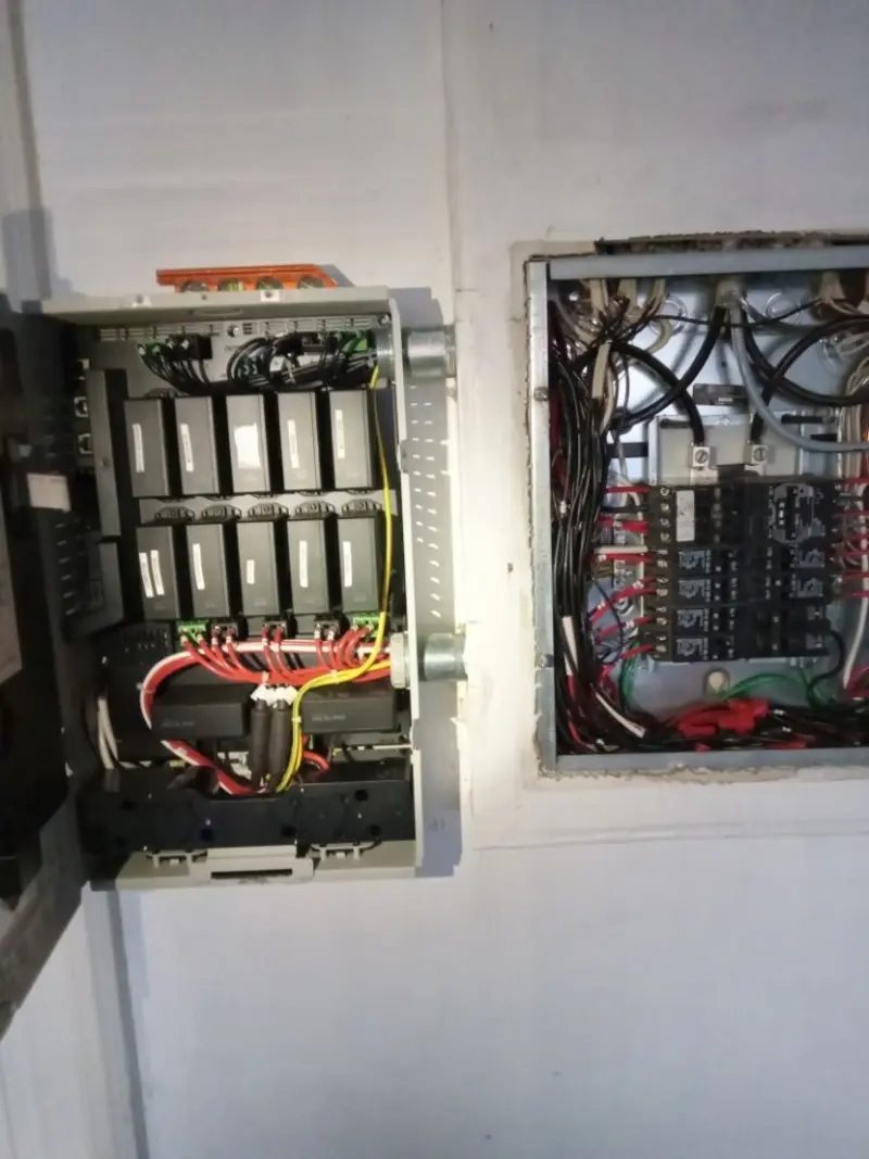 Electrical panel upgrade completed for Security Camera Wiring in Quincy